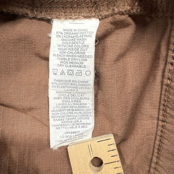 Prana Shorts Women’s 10 Brown Ripstop Organic Cotton Pockets Bermuda Summer - Picture 8 of 10